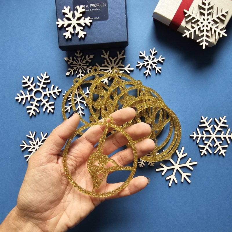 Set of 9 Pole Dance Christmas Ornaments