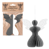 Aniołek papierowy składany 12cm – stylowa szarość