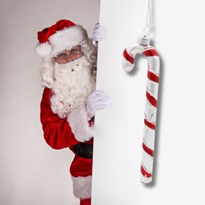 Eleganckie Ozdoby Świąteczne &quot;Laseczka Cukrowa&quot; z Szkła od Kamai Christmas Decoration®
