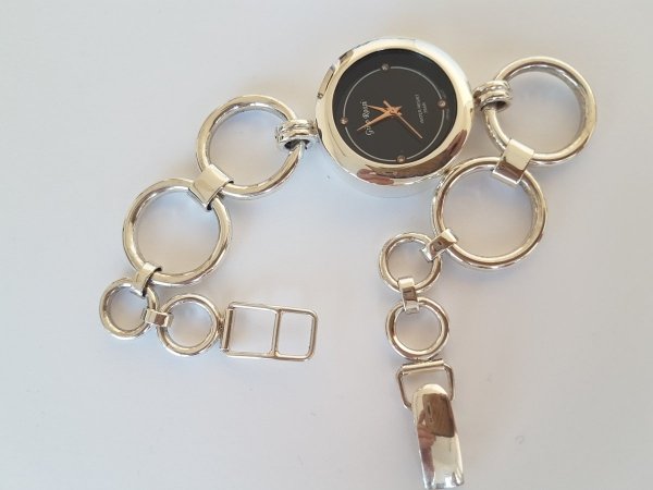 Srebrny zegarek damski bransoletka kod 926 