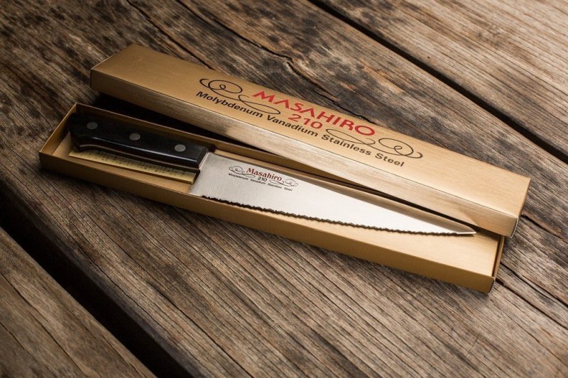 Nóż Masahiro BWH Chef Wave Edge 21 cm ząbkowany MBS-26