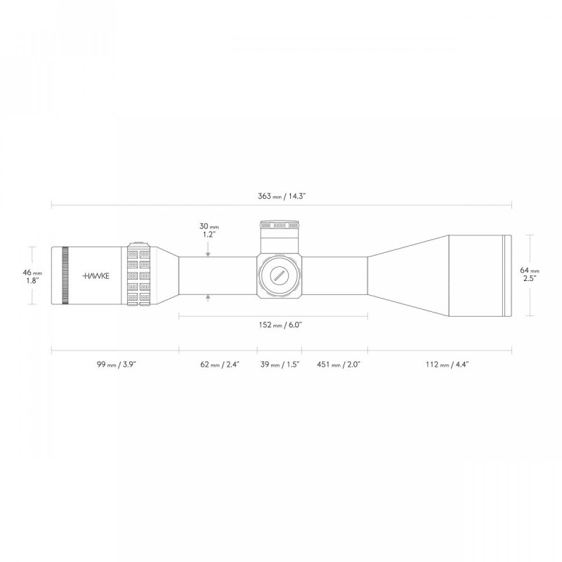 Luneta celownicza Hawke SideWinder 30 6-24x56 SF FFP MOA