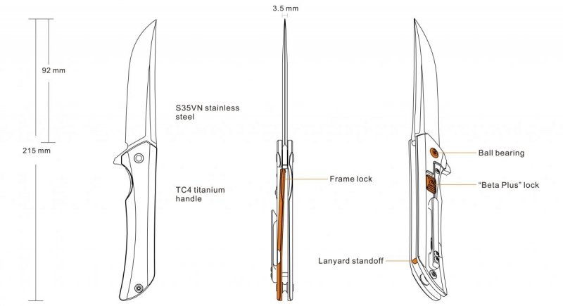 Nóż Ruike składany M121-TZ