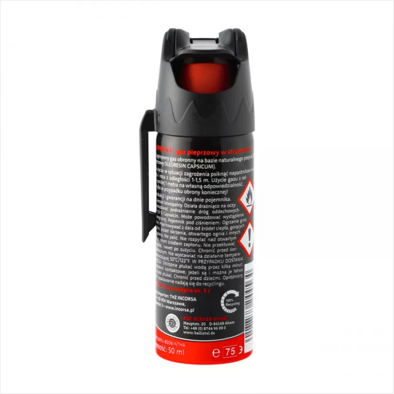 Gaz obronny pieprzowy KO JET 50 ml - strumień