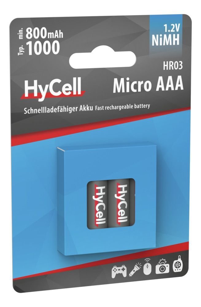 Akumulatory HyCell NiMH AAA / HR03 typ 1000, 4 szt