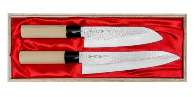 Satake Magaroku Saku Zestaw noży: Szefa Kuchni 21 cm + Santoku 17 cm