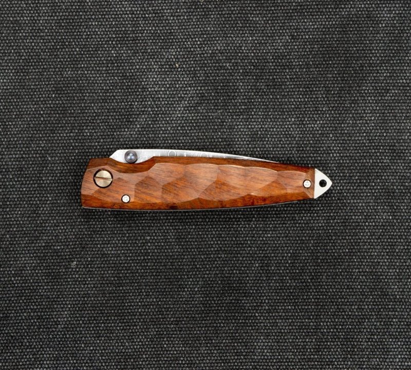 Nóż składany Mcusta Shinra Emotion 2 Iron wood Damascus