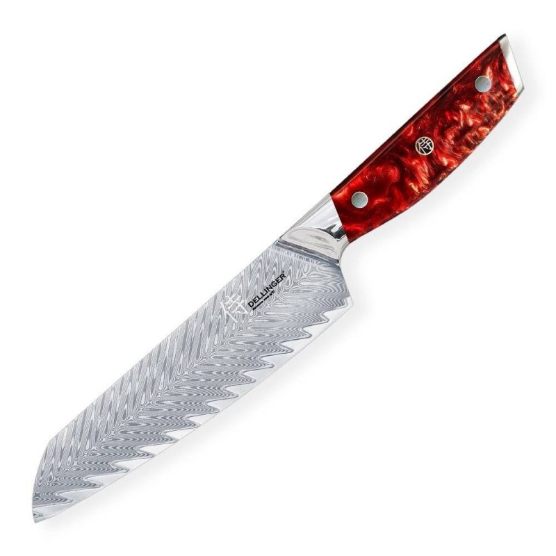 Nóż Dellinger RESIN FUTURE Santoku 170 mm [K-H191] Red