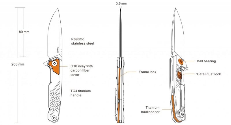 Nóż Ruike składany M875-TZ