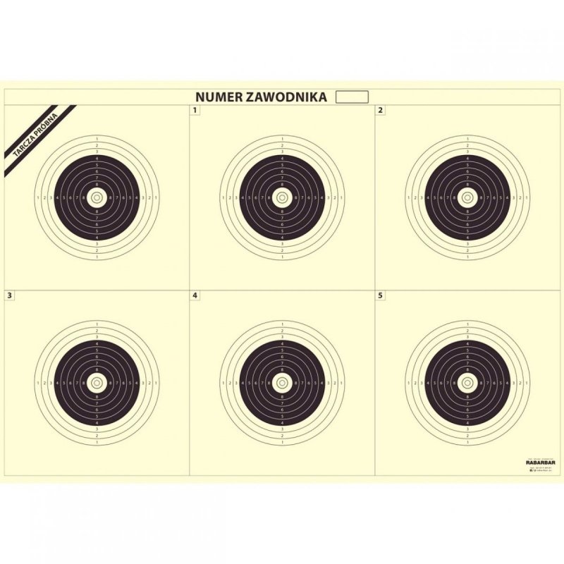 Tarcza strzelecka Snajper 100 m zawody - pakiet 50 szt.