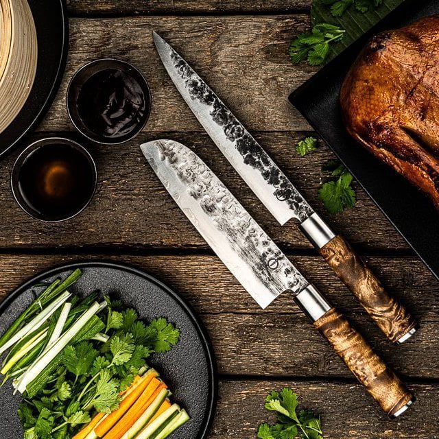 Nóż Santoku Forged VG10 18 cm uniwersalny czeczota kuta