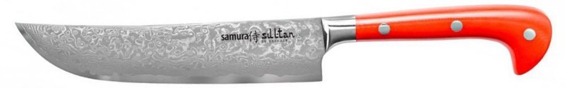 Samura Sultan Nóż Uniwersalny Czerwony – Stal Damasceńska, Rękojeść G-10