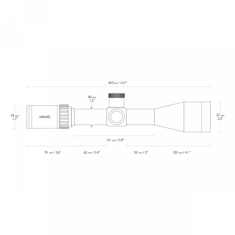 Luneta celownicza Hawke Vantage 30 WA 4-16x50 IR SF .22 LR HV 16x
