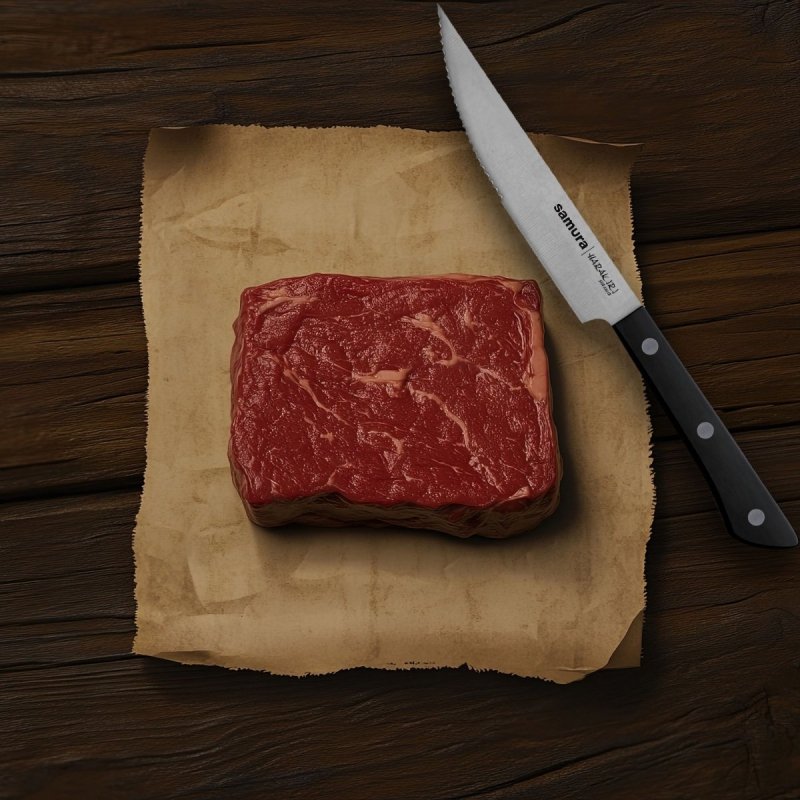 Samura Harakiri nóż do steków częściowo ząbkowany