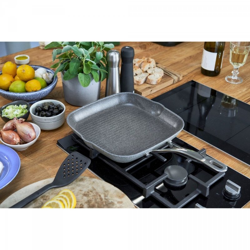 Grillowa Patelnia Indukcyjna 28 Cm Salina Granitium Ballarini