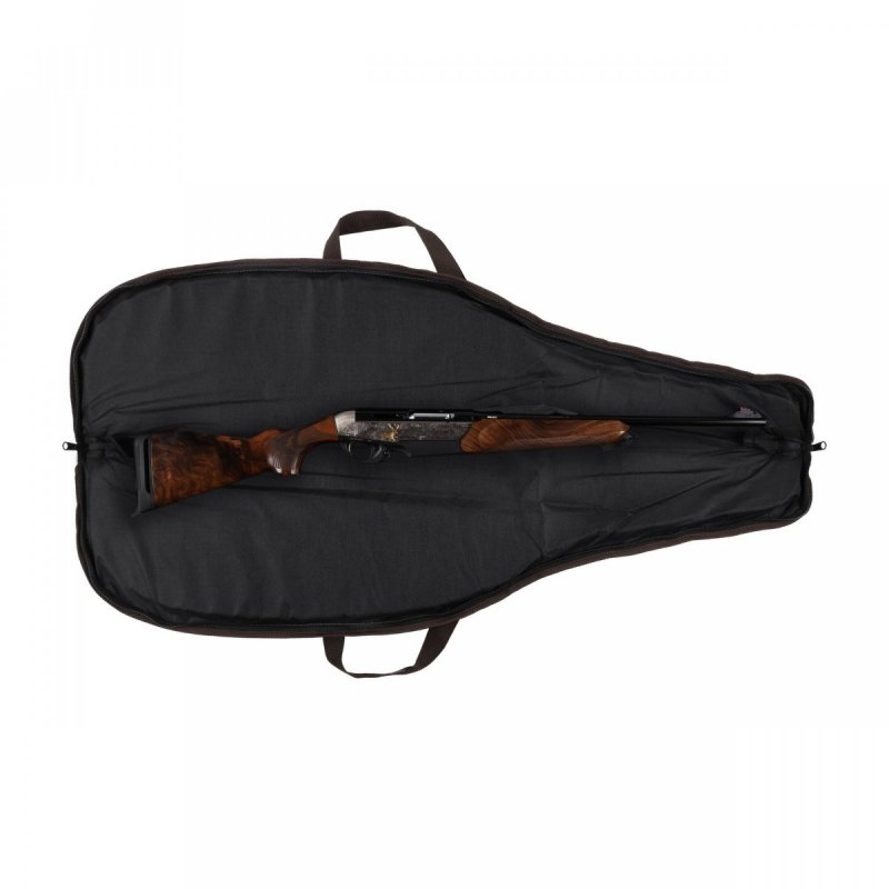 Pokrowiec na broń zamszowy L2ZPLUS 01 1,25m, kolor brąz, haft jeleń ryczący w trawie