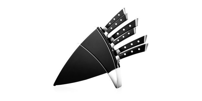 Blok na noże AZZA Tescoma z 6 nożami, stal nierdzewna, ergonomiczny