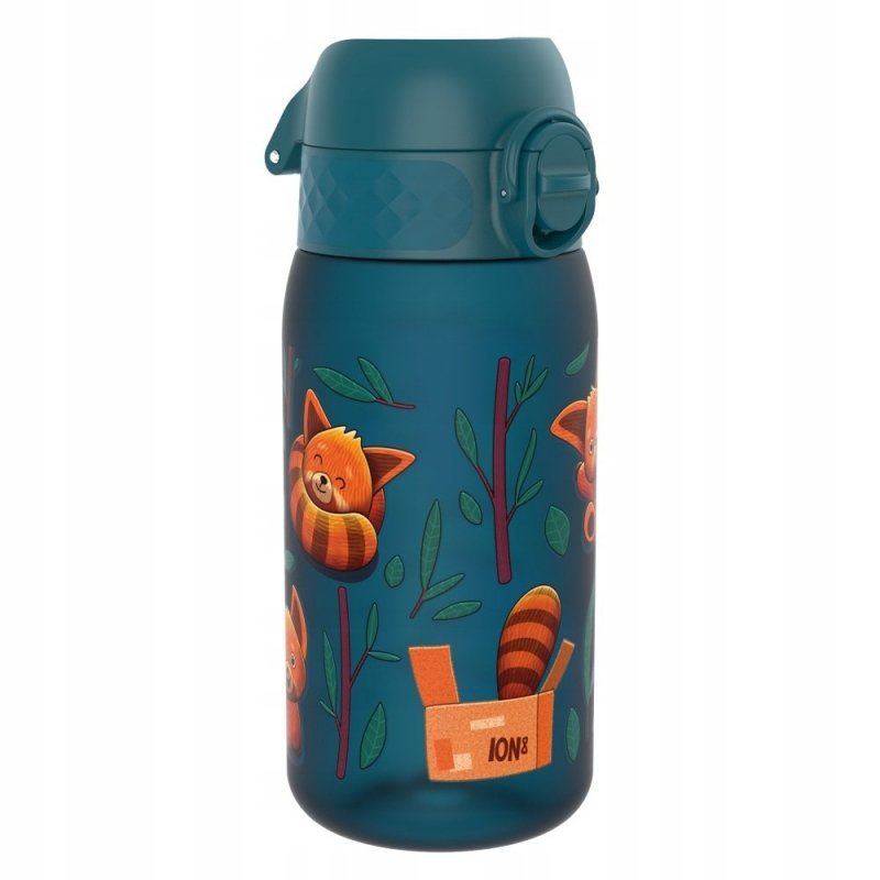 Butelka Ion8 Red Pandas 350ml, ekologiczna, Recyclon, z ustnikiem