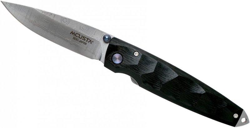 Nóż składany Mcusta Shinra Emotion 2 BK Pakka Damascus