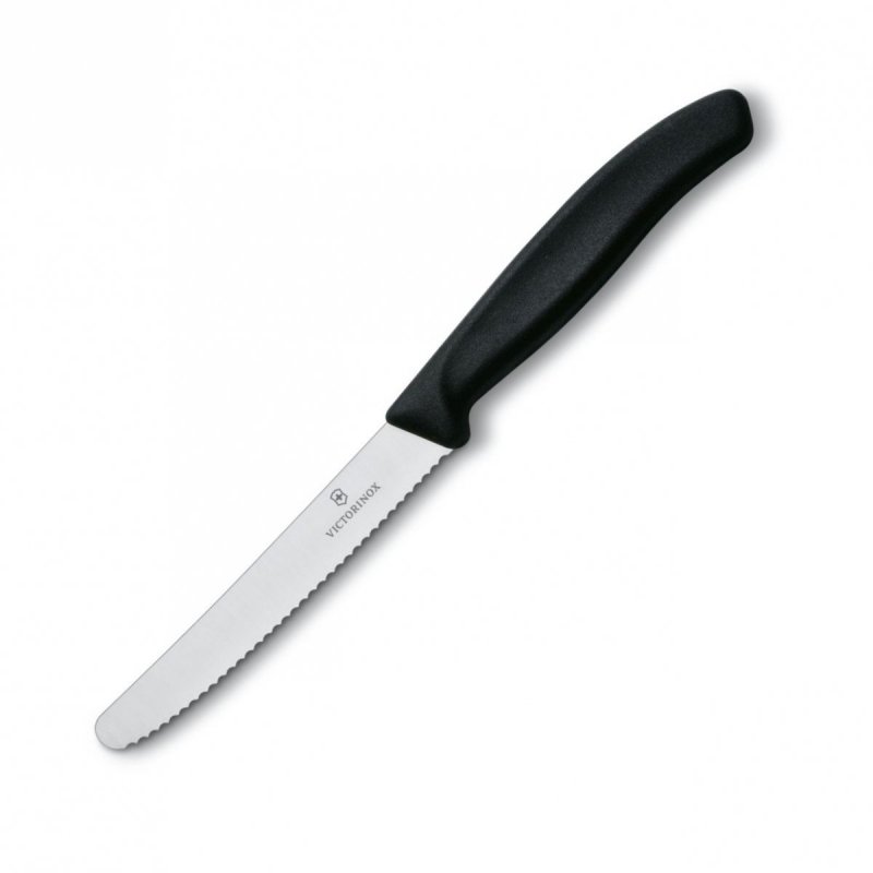 Nóż do obierania Victorinox 6.7833 - Ząbkowane ostrze, ergonomiczna rękojeść, do owoców i warzyw z miękką skórką - 11 cm