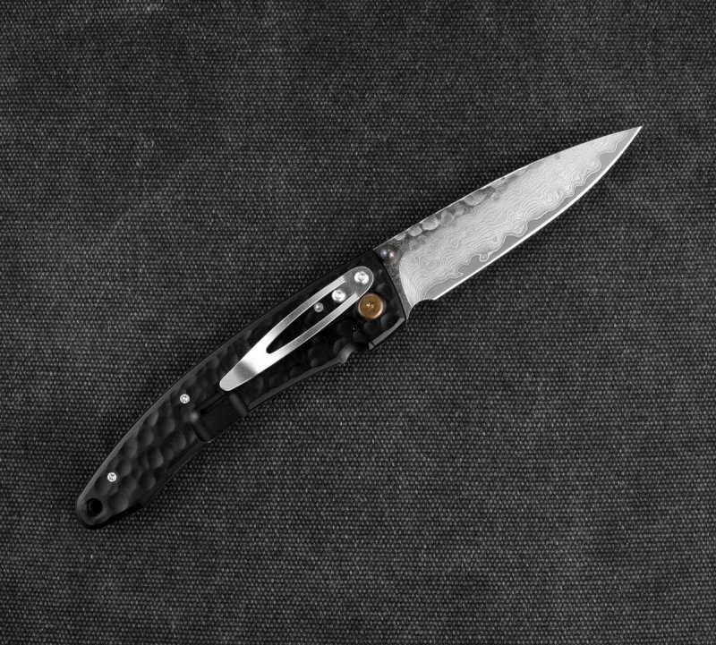 Nóż składany Mcusta Forge Młotkowany Damascus 8,5 cm