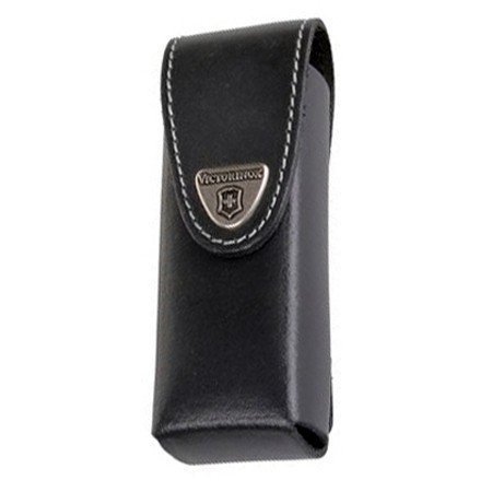 Etui na noże z blokowanym ostrzem Victorinox - skórzane, z zapięciem na rzep, do multitooli 6-warstwowych i noży składanych - model 4.0524.3