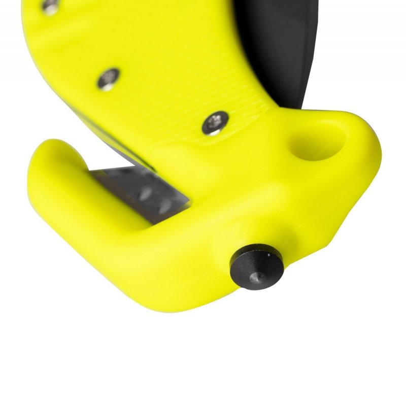 Nóż ratowniczy ESP z półząbkowanym ostrzem żółty