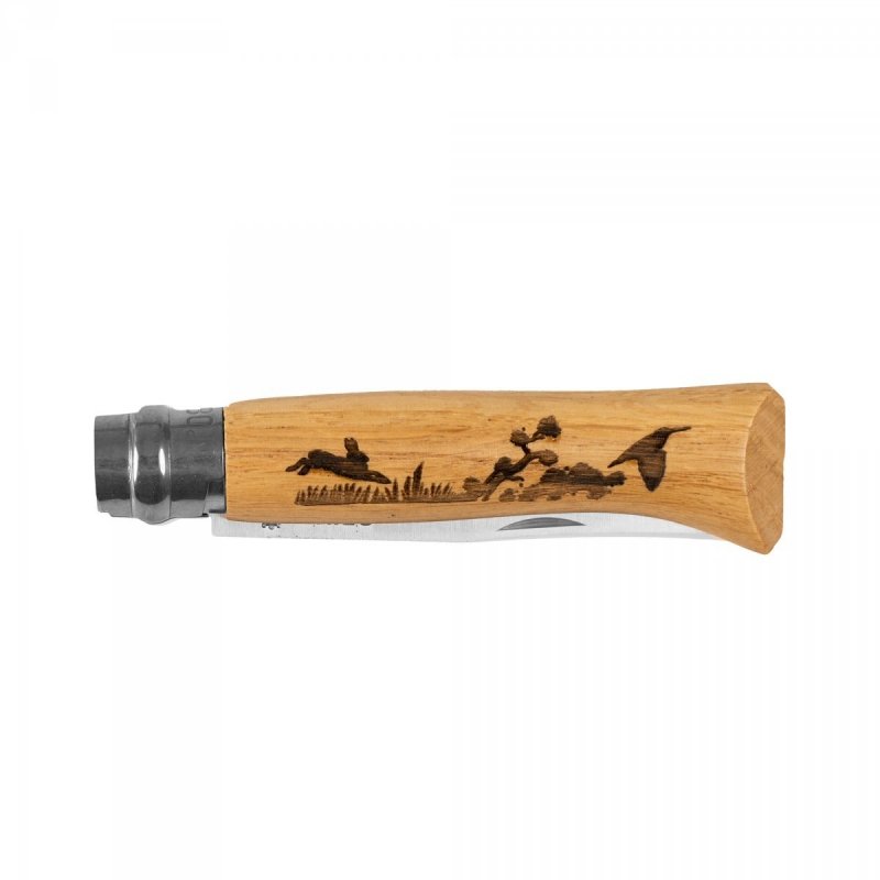 Nóż Opinel 8 inox dąb seria Animal - zając
