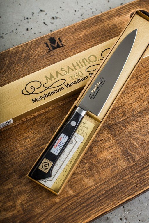 Nóż Masahiro BWH Chef 21 cm black pakkawood MBS-26 lekki