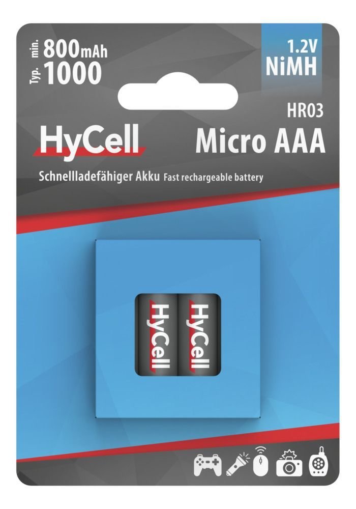 Akumulatory HyCell NiMH AAA / HR03 typ 1000, 4 szt