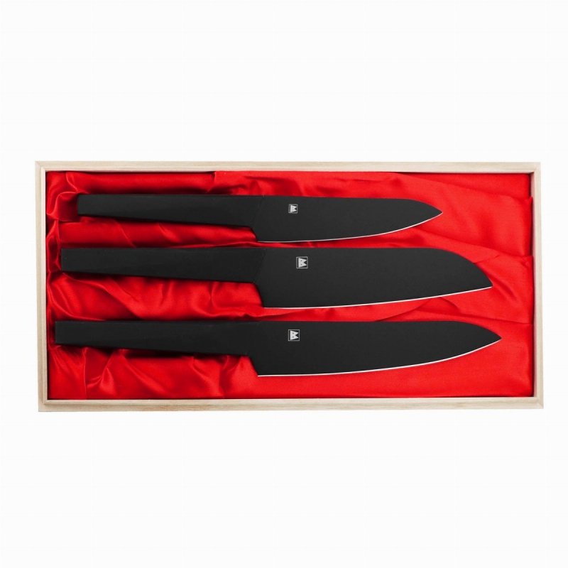 Satake Black Zest 3 Noży w Drew. Pudełku