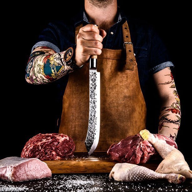 Nóż Forged Butcher Olive 25 cm drewno oliwne kuty