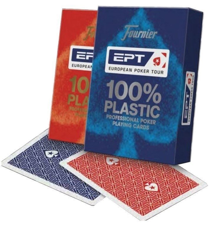 Karty Fournier EPT 100% Plastik CZERWONE