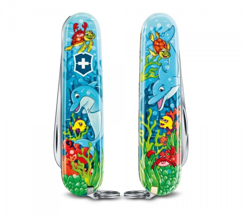 Zestaw dla dzieci scyzoryk My First Victorinox, zwierzęca edycja DELFIN „Skip“ 0.2373.E1