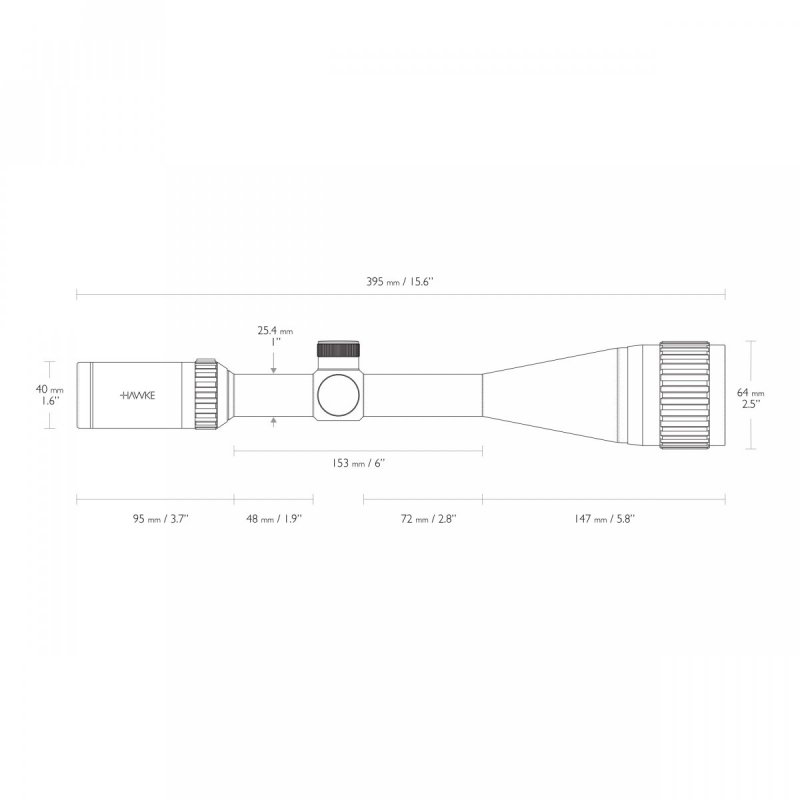 Luneta celownicza Hawke Vantage 1" 6-24x50 AO IR Mil Dot