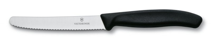 Nóż do obierania Victorinox 6.7833 - Ząbkowane ostrze, ergonomiczna rękojeść, do owoców i warzyw z miękką skórką - 11 cm