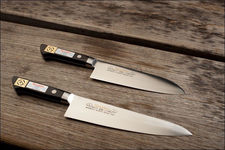 Nóż Masahiro Sankei Utility 15 cm brązowy MBS-26 lekki