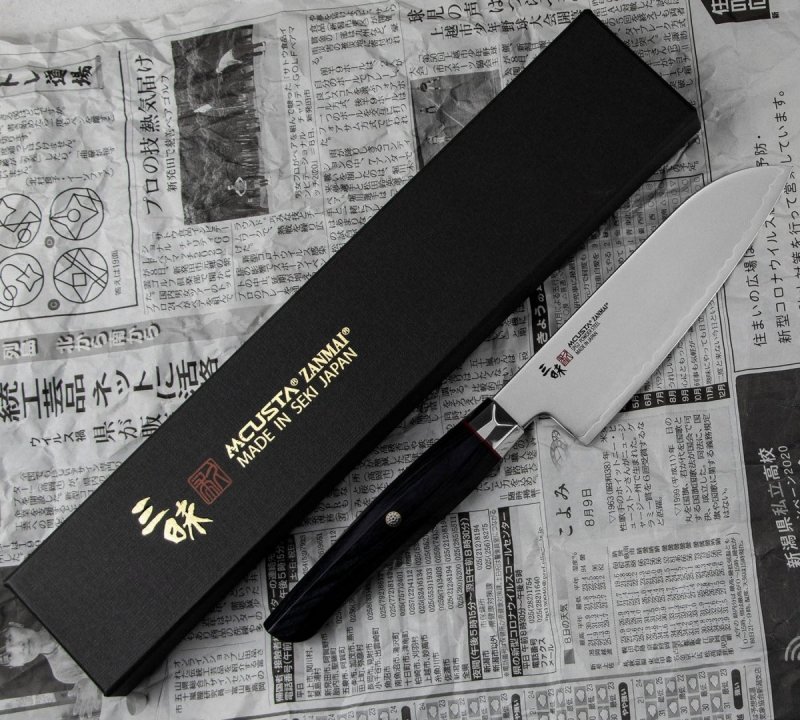 Mcusta Zanmai Revolution Nóż Santoku 15cm