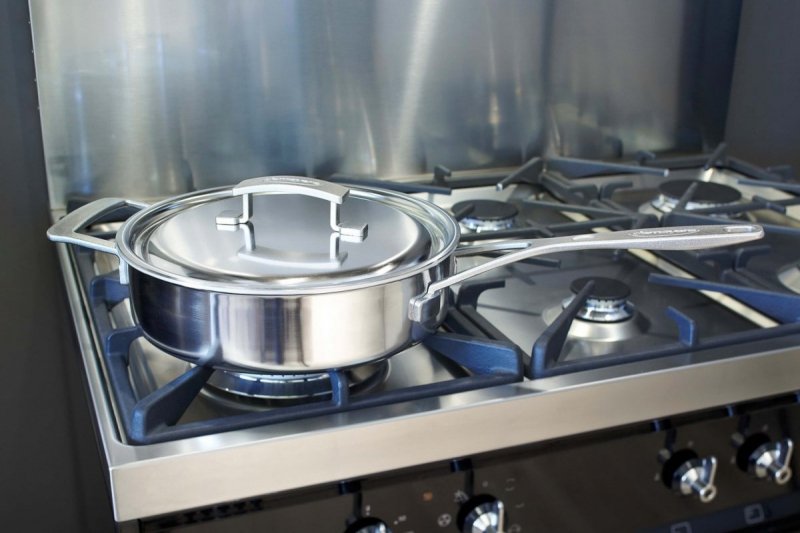 DEMEYERE INDUSTRY 5 Patelnia Głęboka 2H Z Pokrywką 24 Cm Industry 5