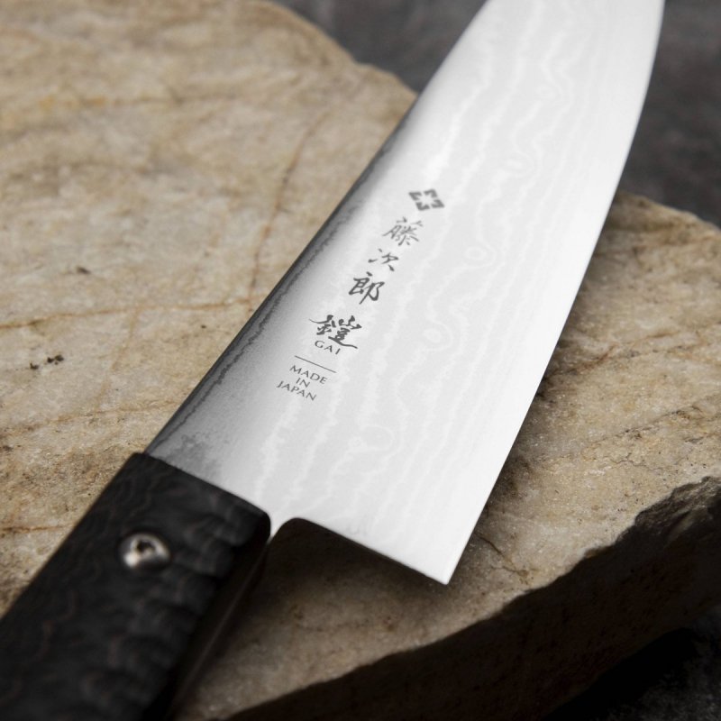 Nóż szefa Tojiro Gai VG-10 Damascus 18 cm micarta kuty