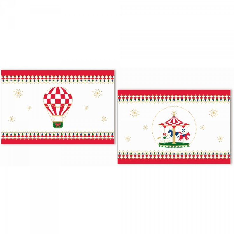 Zestaw 2 Podkładek Na Stół 45.5x30 Cm Xmas Carousel Rose&Tulipani