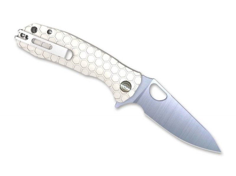 Nóż Honey Badger Leaf Medium White