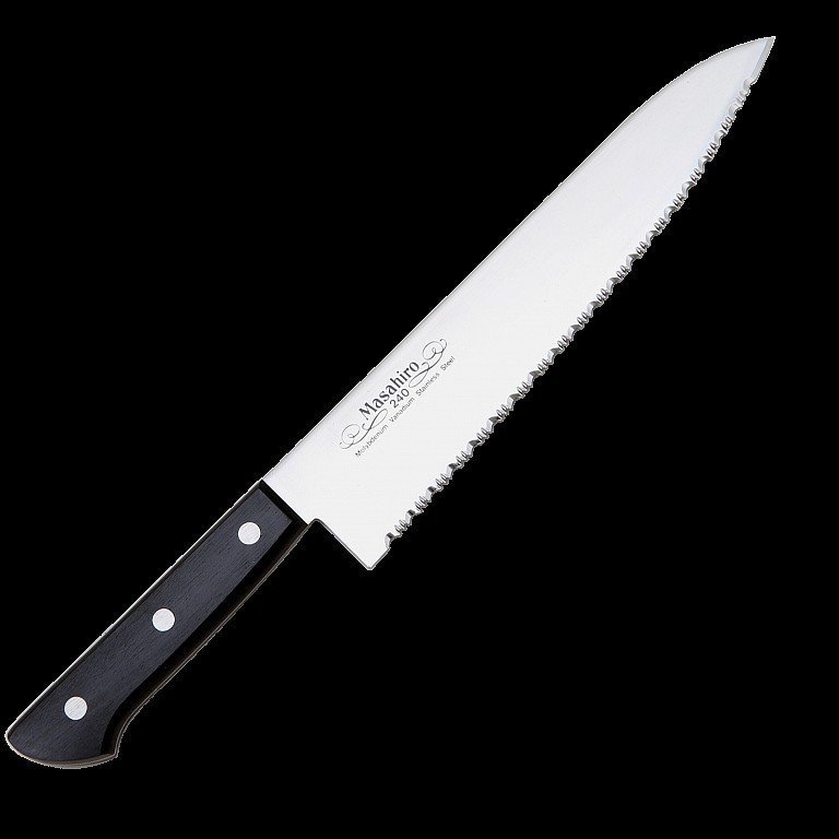Nóż Masahiro BWH Chef Wave Edge 24 cm ząbkowany MBS-26