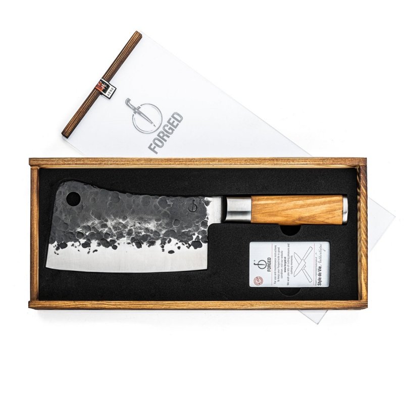 Tasak uniwersalny Forged Olive, stal nierdzewna, drewno oliwne