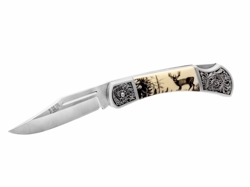 Nóż Joker JKR113 - Składany nóż turystyczny z blokadą Back Lock, stal nierdzewna, do EDC i survivalu - 185 mm - Joker