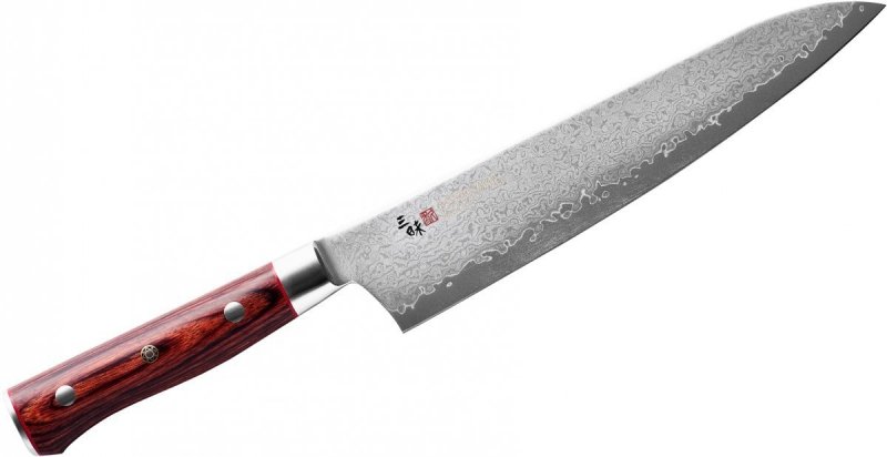 Nóż szefa Mcusta Zanmai Pro Flame 21cm, VG-5, micarta