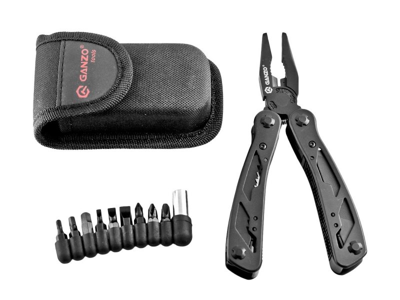 Narządzie wielofunkcyjne Ganzo G104 - lekki multitool z piłą, stal 440C, do survivalu i kempingu - 104 mm - Ganzo
