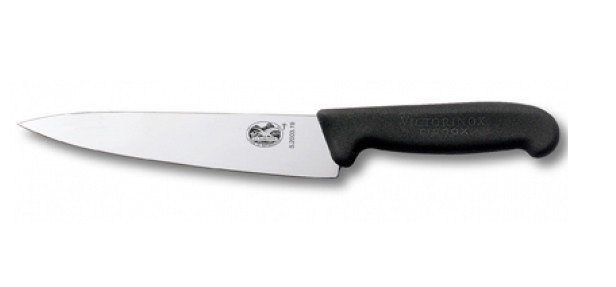 Nóż Victorinox Fibrox 5.2003.12 - Do krojenia mięsa, stal nierdzewna, ergonomiczna rękojeść antypoślizgowa - 12 cm - Victorinox