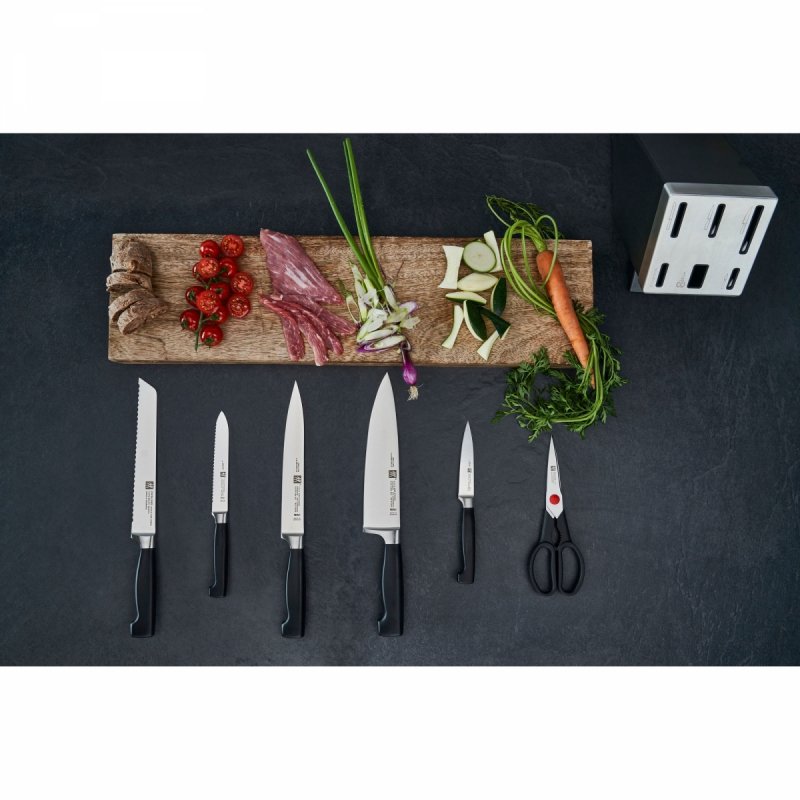 Zestaw 5 Noży W Bloku Samoostrzącym Szary Four Star Zwilling