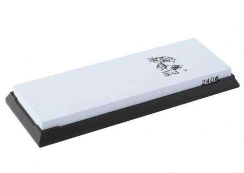 Ostrzałka kamienna Taidea T7024W - Kamień korundowy 240, antypoślizgowa podstawa, do noży kuchennych, tasaków, nożyczek - TG7024